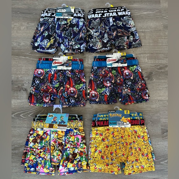 6 - 3 Packs Boys Athletic Boxer Briefs Size 8 New with Tags - Picture 1 of 7